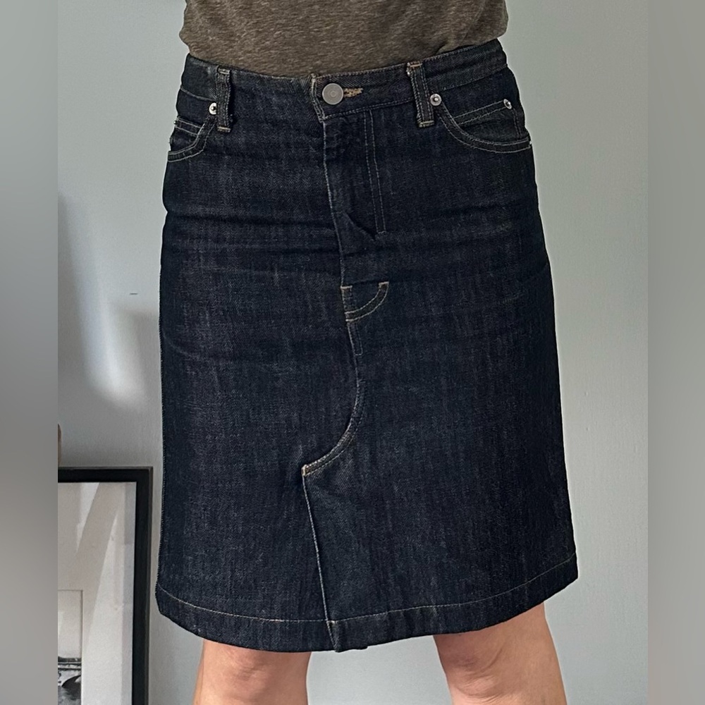 Sisley Dark Denim Jeans Skirt US Size 2/IT Size 38
